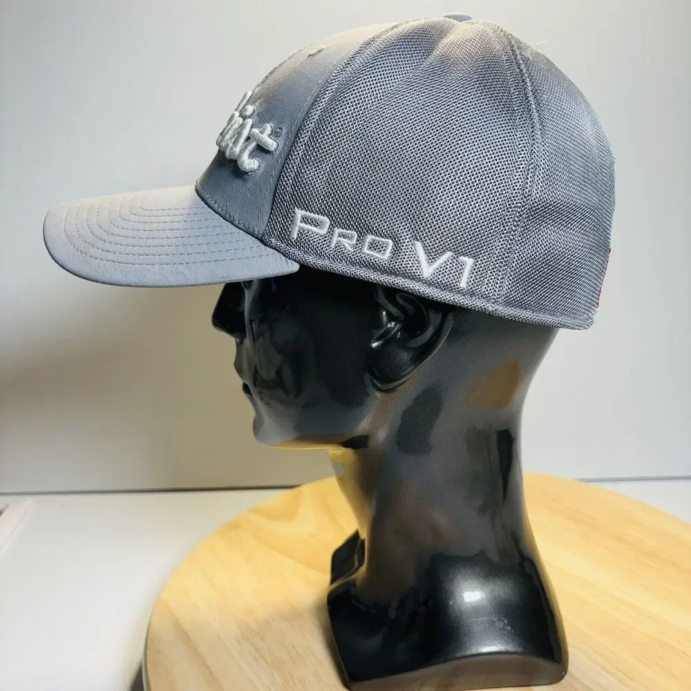 Titleist Pro VI Tour‎ Hat Cap Mens Size M/L White Blue FJ Footjoy Golf Pro V1